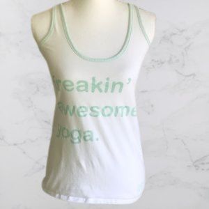 Soul Pose graphic "freakin' awesome yoga" tank, S